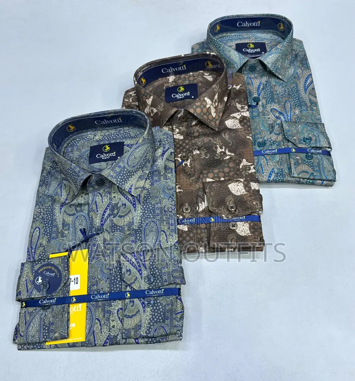 Calvotti Brand 10 Colours Men's New and Original Shirts