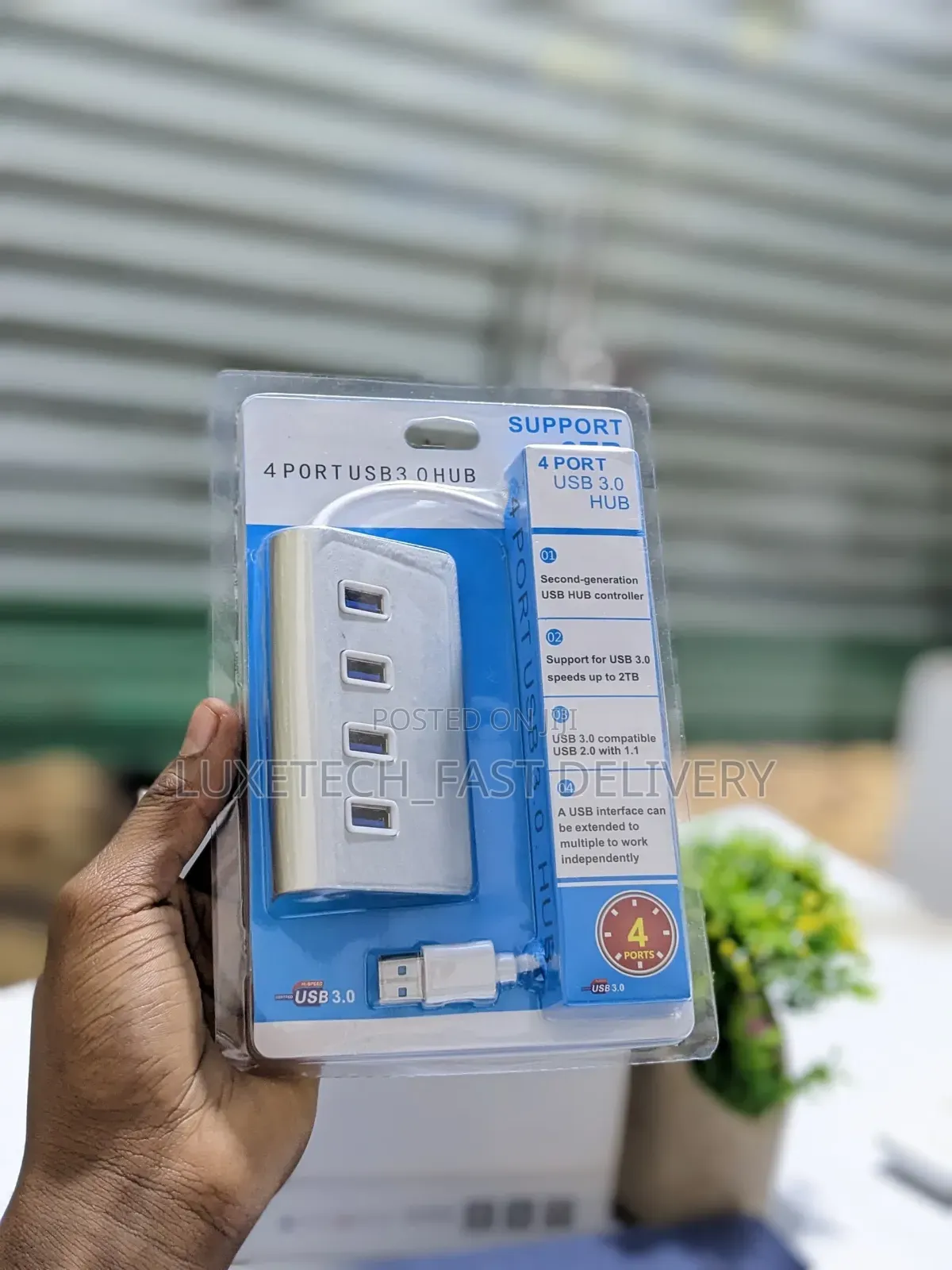 4-Ports USB 3.0 Hub (Original) – High Speed Multiport Splitter