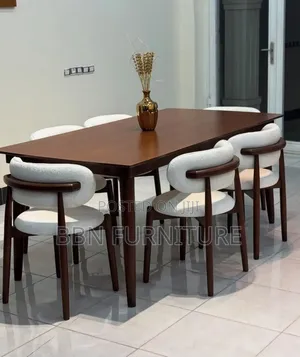 Dinning Table Set 6 Chair mninga Wood