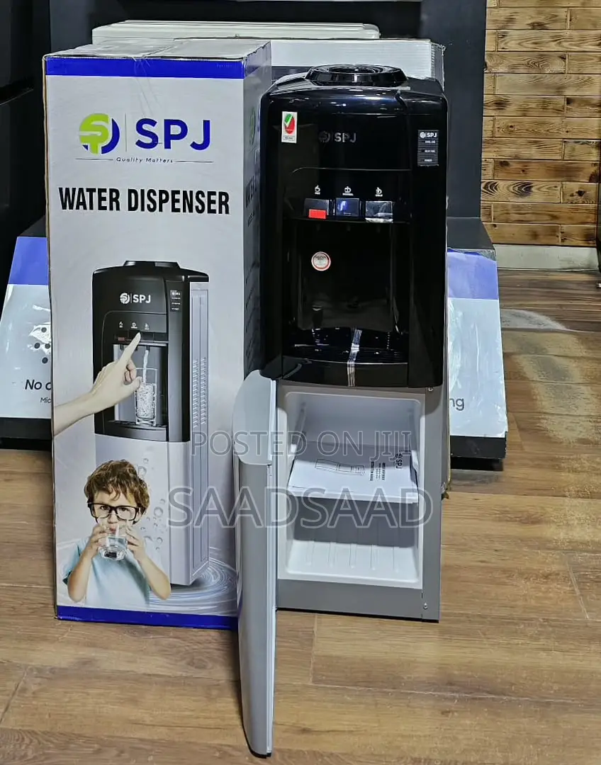 SPJ Water Dispenser With 3 Taps Cold,hot and Normal With Bottom Carbin