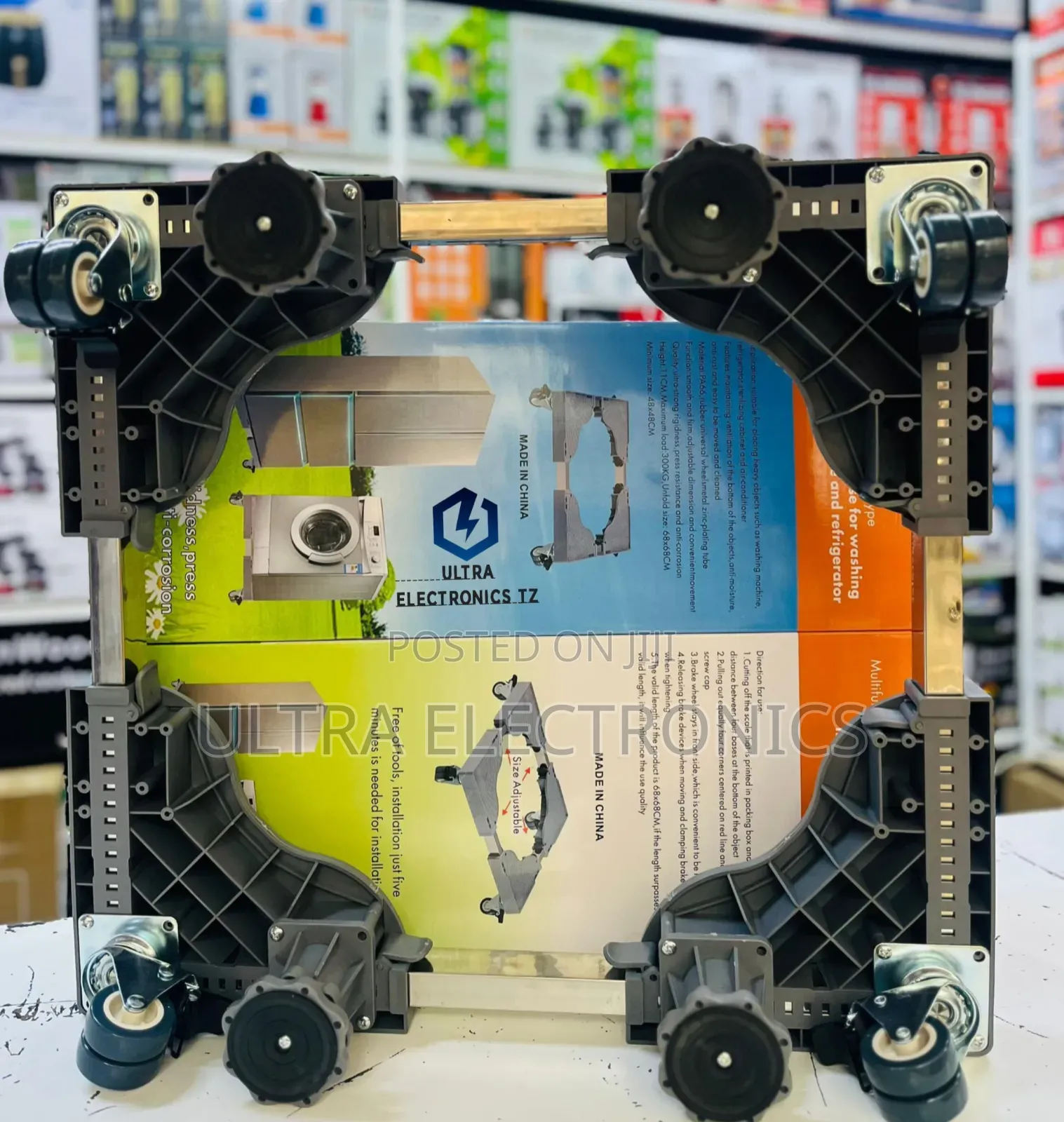 Movable Adjustable Stand for Washing Machine, Refrigerator and Cookers
