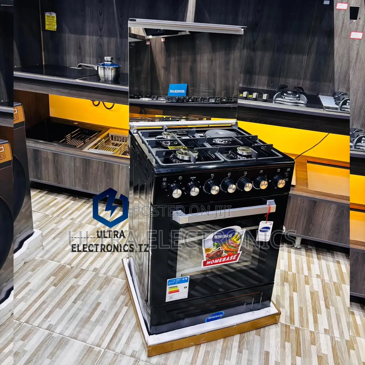 HOMEBASE Free Standing 3 Gas and 1 Electric Cooker