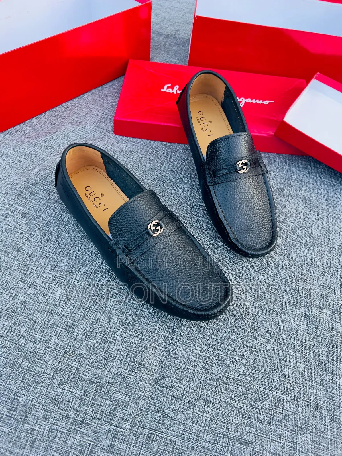 Bally Lv Gucci Salvatore Feragamo Brands Men's Leather Loafer Shoes