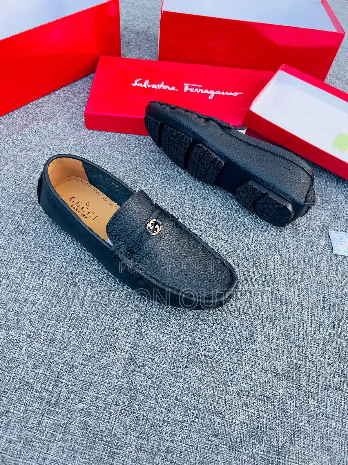 Bally Lv Gucci Salvatore Feragamo Brands Men's Leather Loafer Shoes
