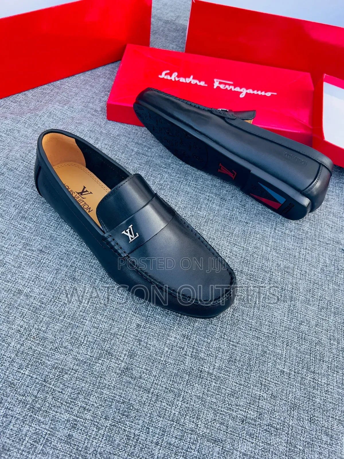 Bally Lv Gucci Salvatore Feragamo Brands Men's Leather Loafer Shoes