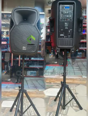Sy Audio 15" Powerful Rechargeable Speaker Stand 1500w for Business