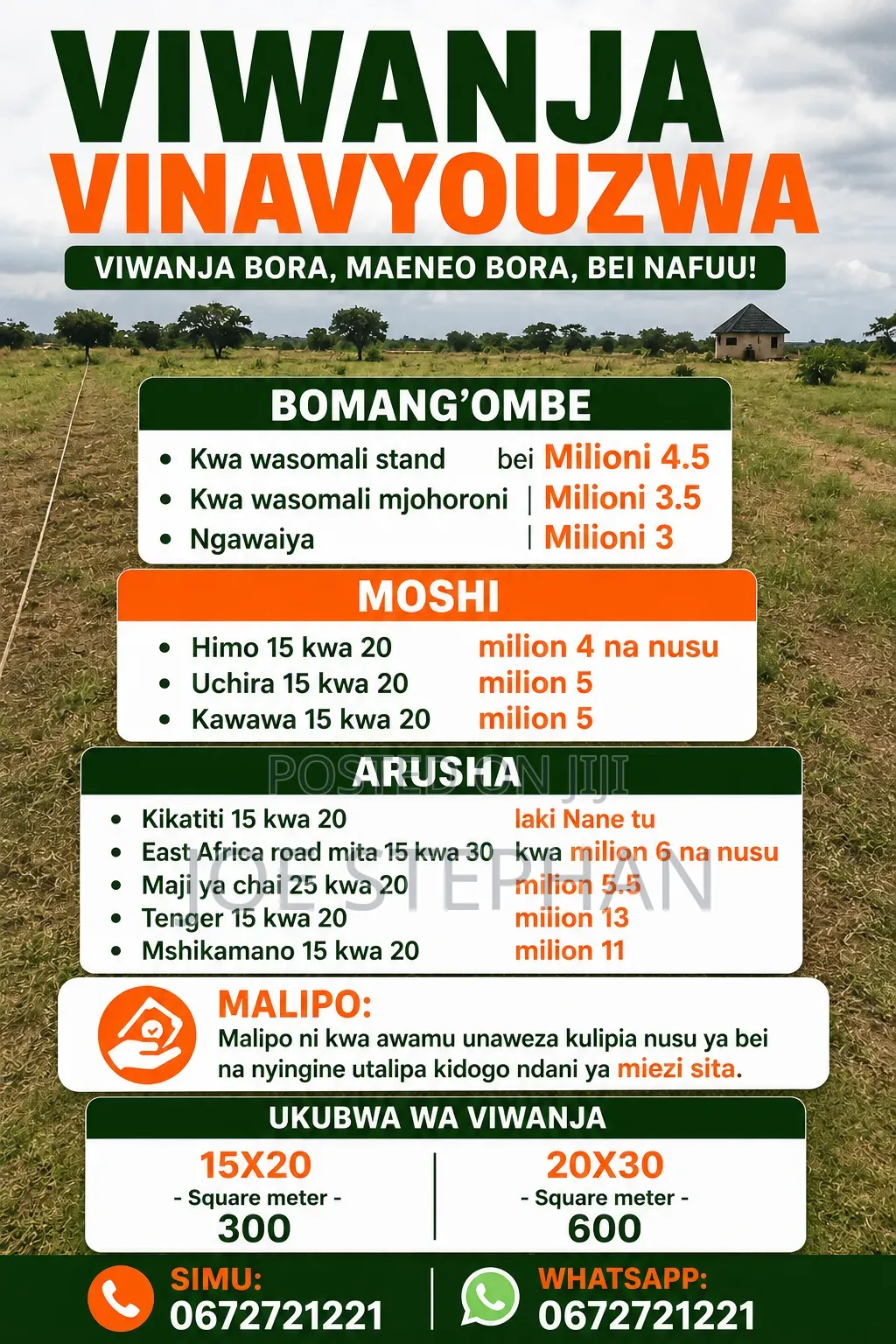 Wauzaji Wa Viwanja Kilimanjaro Na Arusha.