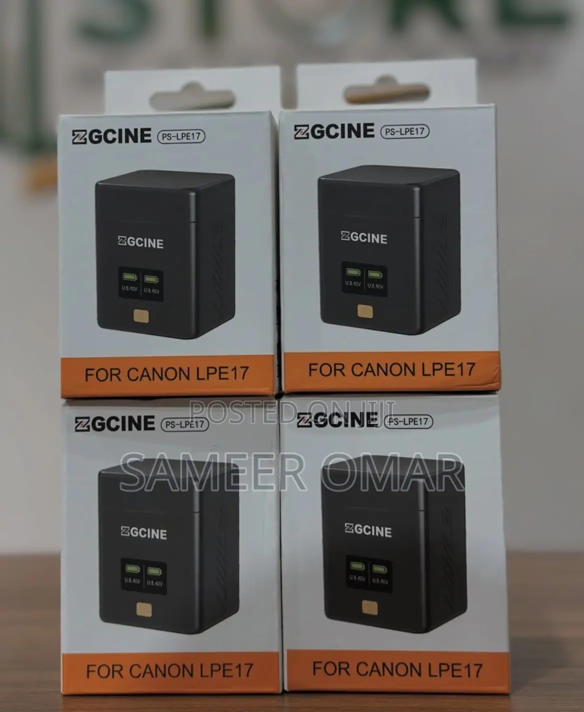 ZGCINE PS-LPE17 Dual Charger Designed for CANON LP-E17 Batteries.