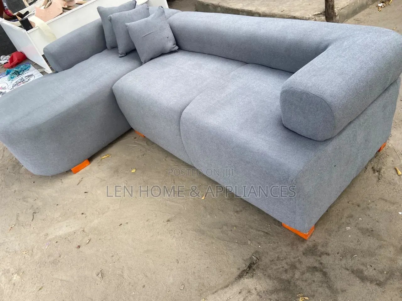 Sofa L Shape Luxury Ya Juu Kabisa Fiber and Spring