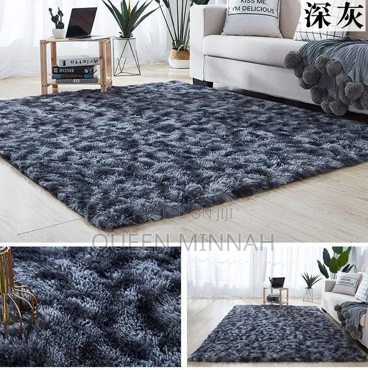 Dark Grey Fluffy / Shaggy Rug 5*6