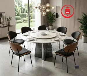 The Eclipse Marble Dining Set( Table+ 6 Chairs)