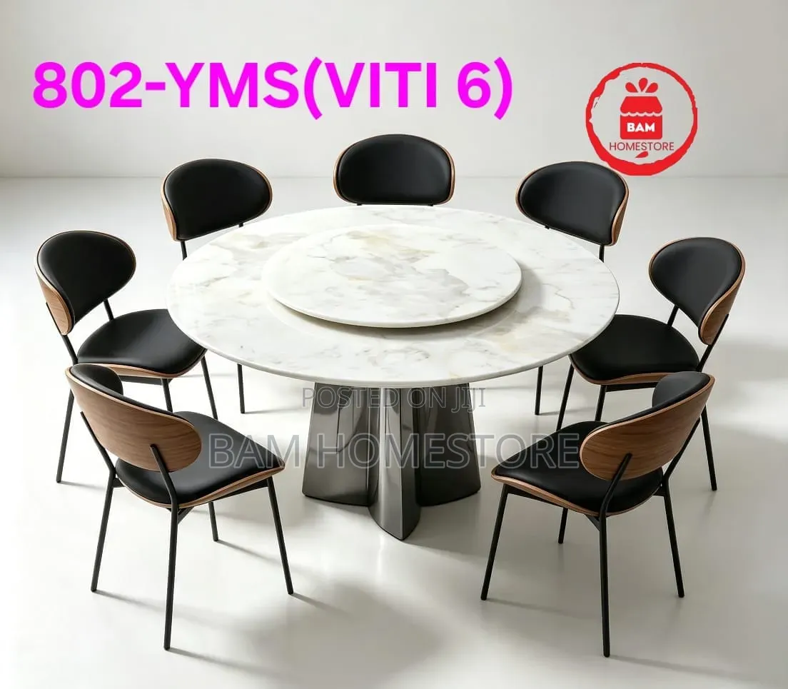 The Eclipse Marble Dining Set( Table+ 6 Chairs)