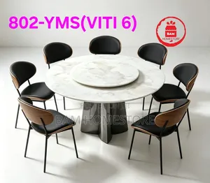 The Eclipse Marble Dining Set( Table+ 6 Chairs)