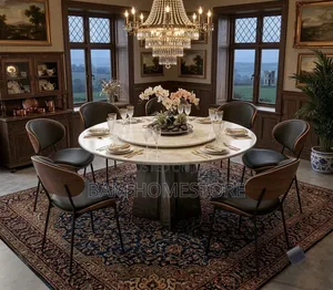 The Eclipse Marble Dining Set( Table+ 6 Chairs)