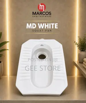 Marcos White Ceramic Squatting Pan