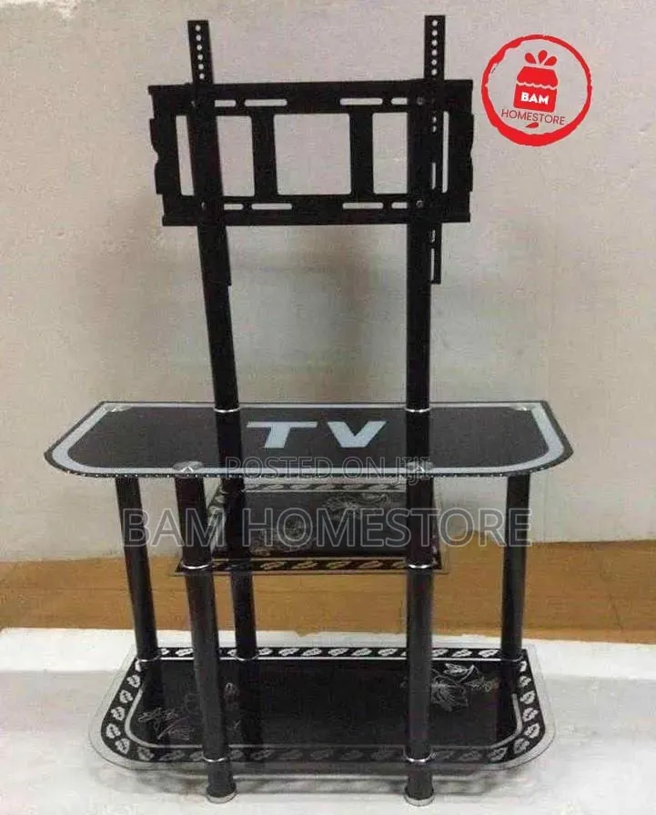 The Glass Arch TV Mount Console ( Showcase With TV Brackets