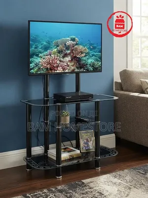 The Glass Arch TV Mount Console ( Showcase With TV Brackets