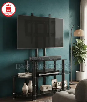 The Grand Floral Glass TV Mount Console( Showcase+ TV Brackets)