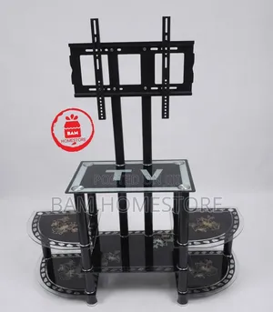 The Grand Floral Glass TV Mount Console( Showcase+ TV Brackets)