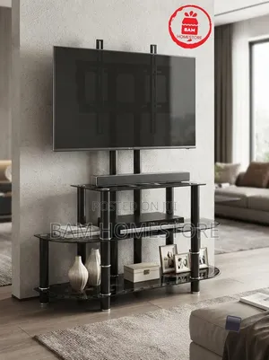 The Grand Floral Glass TV Mount Console( Showcase+ TV Brackets)