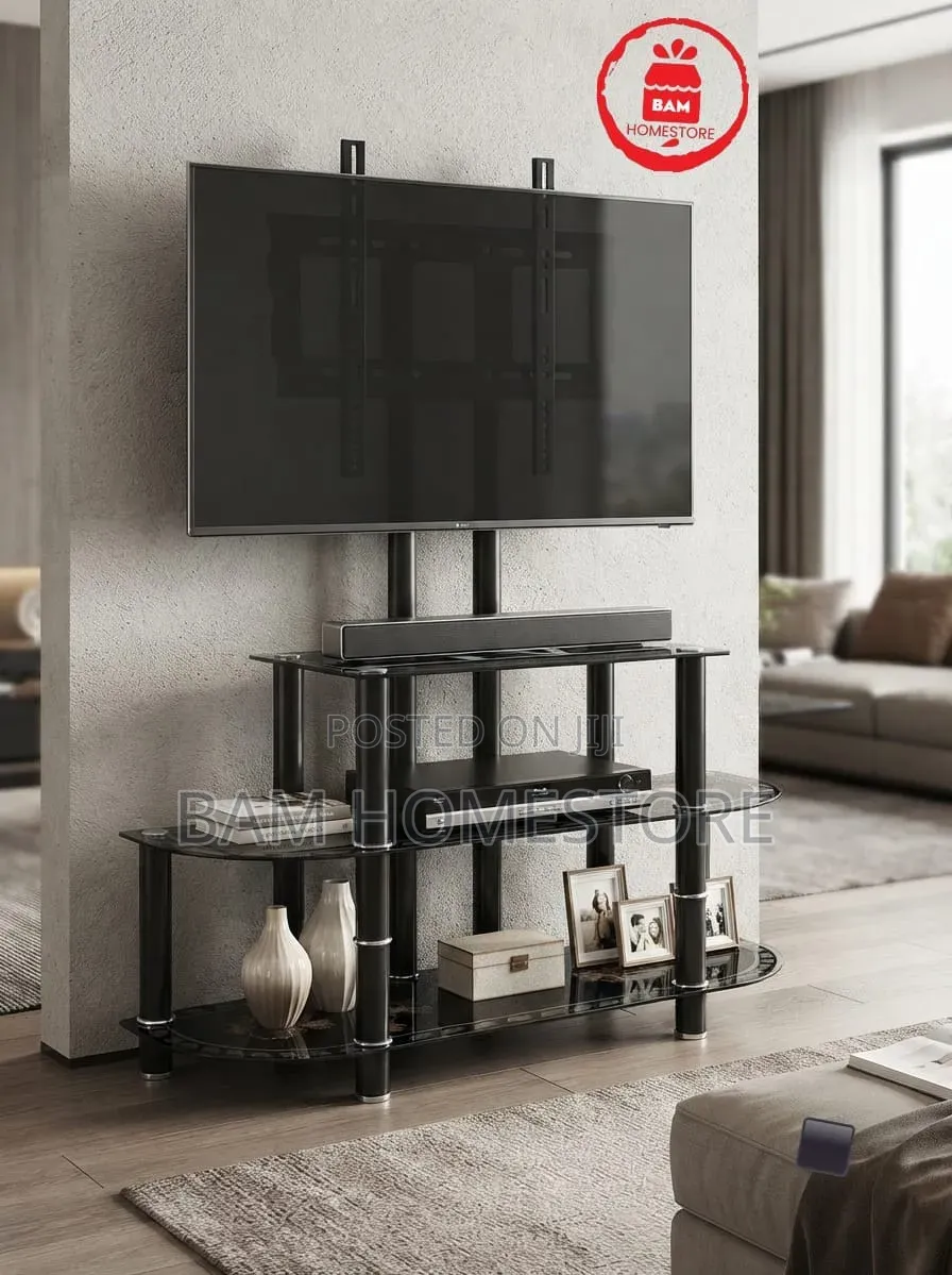 The Grand Floral Glass TV Mount Console( Showcase+ TV Brackets)
