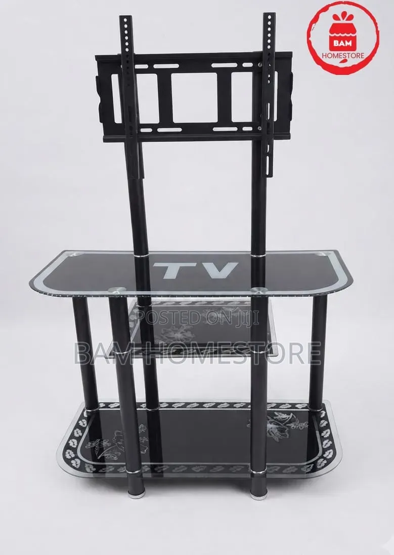 The Grand Floral Glass TV Mount Console( Showcase+ TV Brackets)