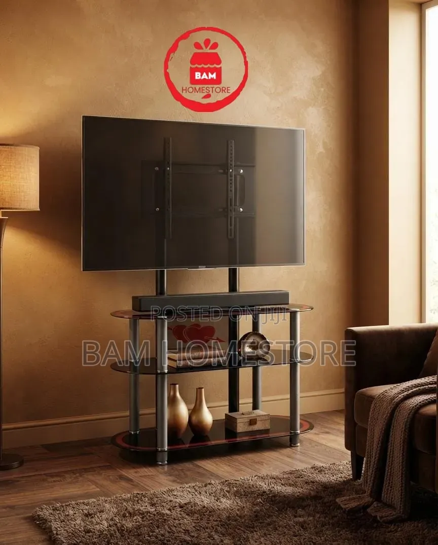 The Cupid Arrow Glass TV Mount Console (Showcase+ TV Brackets)