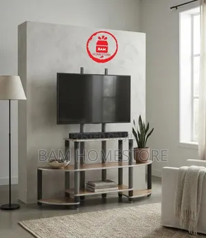 The Rustic Wood-Grain TV Mount Console(showcase + TV Brackets)