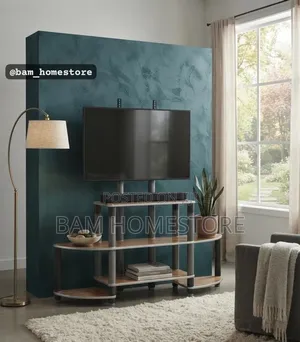 The Rustic Wood-Grain TV Mount Console(showcase + TV Brackets)