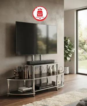 The Rustic Wood-Grain TV Mount Console(showcase + TV Brackets)