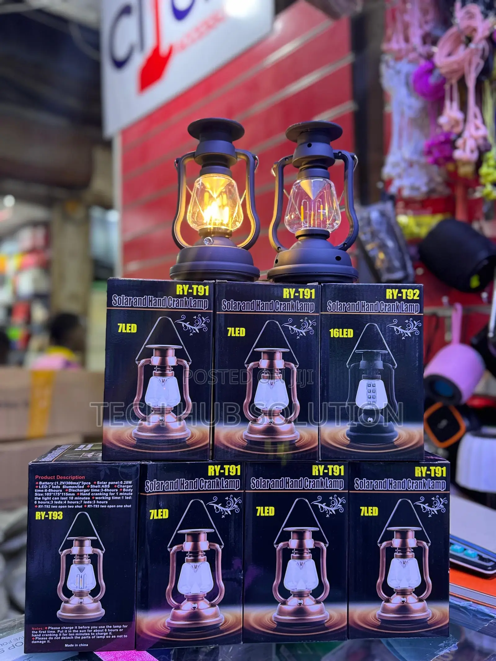 Solar Hand Crank Lamp