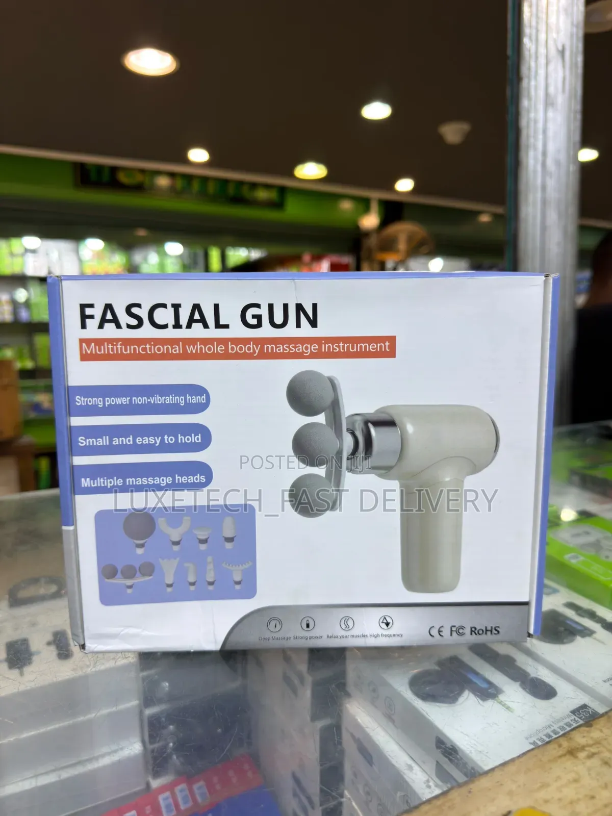 Fascial Massage Gun – Deep Tissue Percussion Massager With 9 Heads