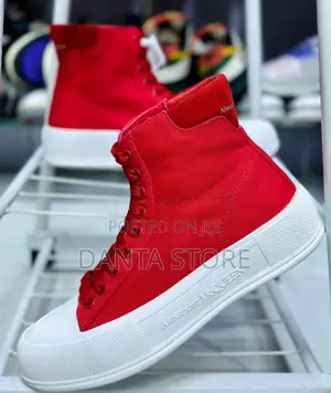 Alexander McQeen Tread Slick High Top Canvas Sneakers