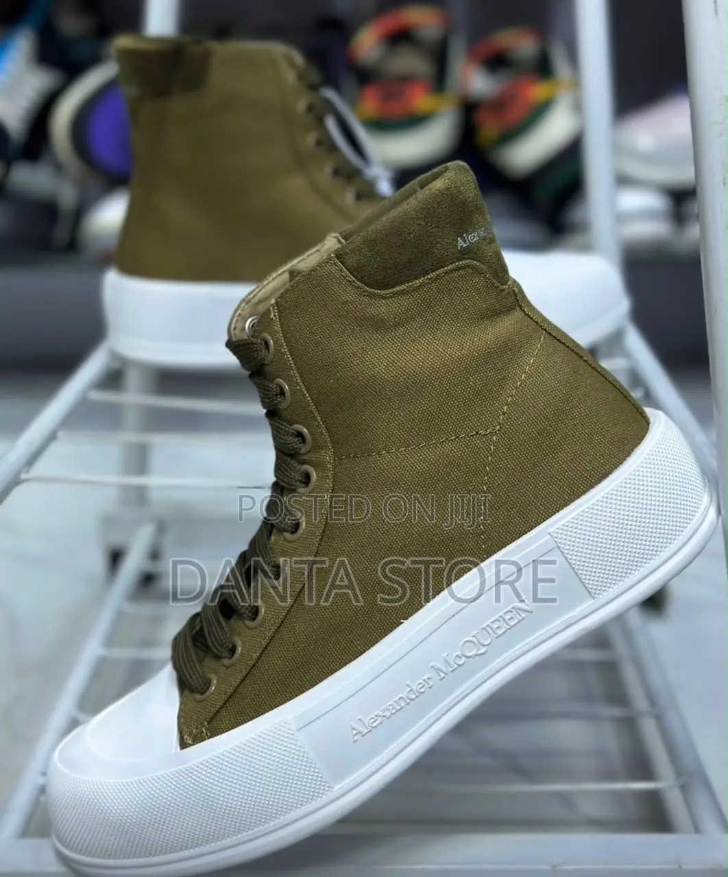 Alexander McQeen Tread Slick High Top Canvas Sneakers