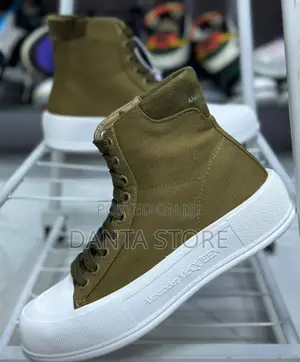 Alexander McQeen Tread Slick High Top Canvas Sneakers