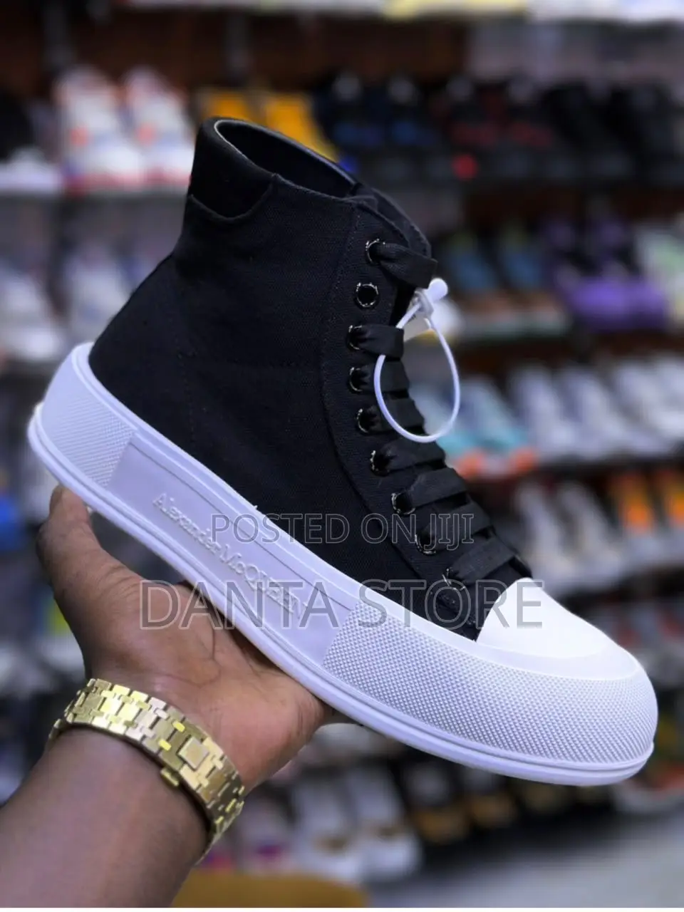 Alexander McQeen Tread Slick High Top Canvas Sneakers