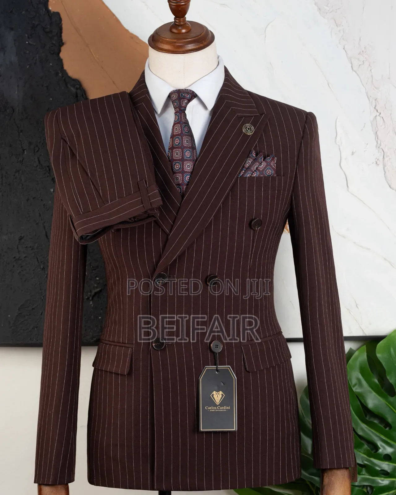 Brown Strips Suits