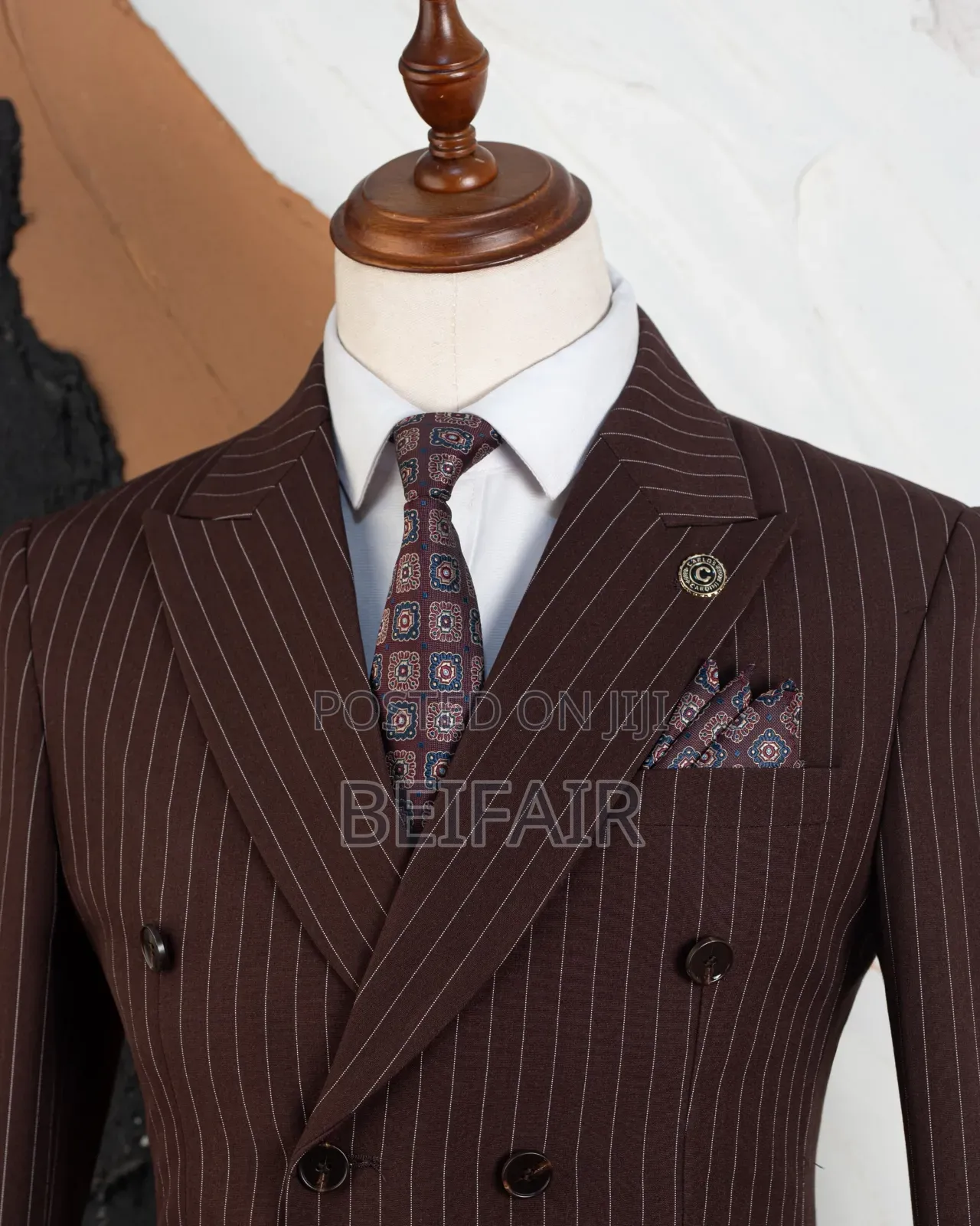 Brown Strips Suits