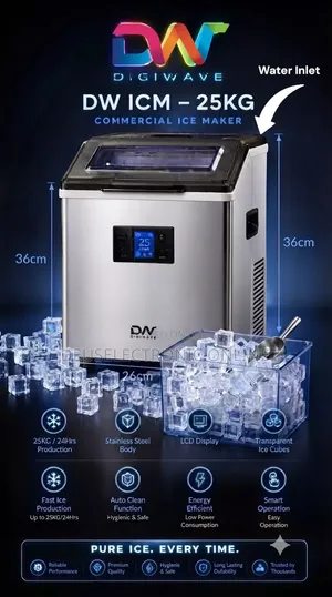 DIGIWAVE Table Top ICE MAKER 35kg