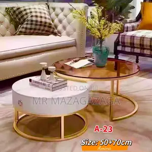 Slate Round Coffee Table 50*70cm