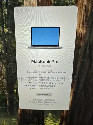 Laptop Apple MacBook Pro 2018 16GB Intel Core i7 SSD 512GB