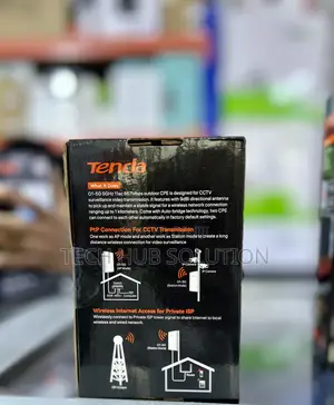 Tenda 5GHz 9dBi Outdoor CPE – Long Range Wireless Network Bridge