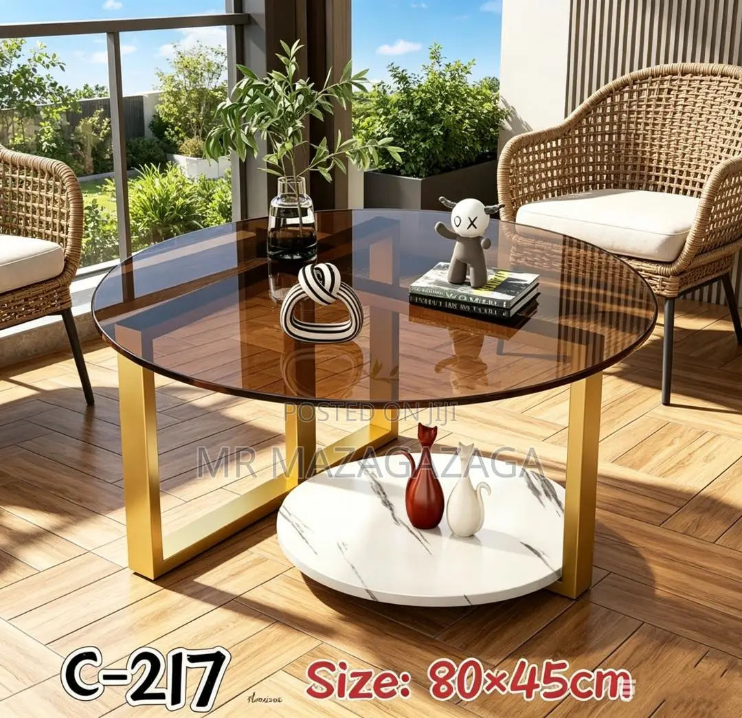 Rock Slab Round Coffee Table 80cm