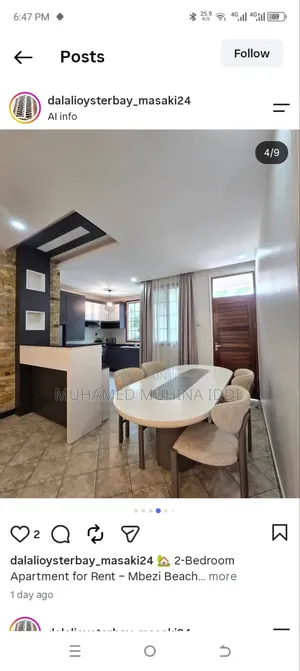 Furnished 2bdrm Apartment in Mbezi Beach for rent