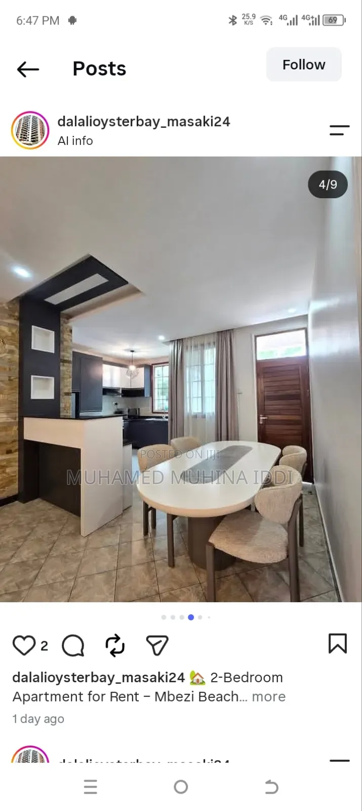 Furnished 2bdrm Apartment in Mbezi Beach for rent