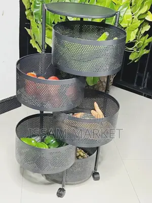 Metal Storage Basket Rack