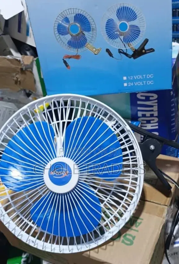 6-Inch Portable Oscillating Fan for Car/Vehicle (24V DC Power)