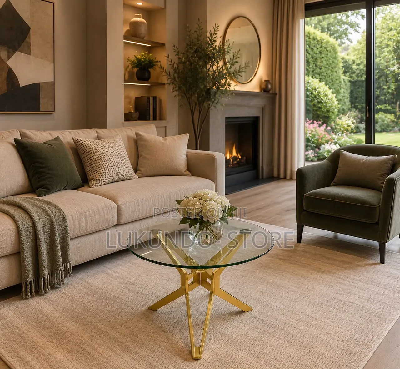 Luxury Round Glass Coffee Table