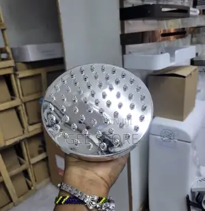 Round Polished Chrome-Finish Overhead Rain Shower Head