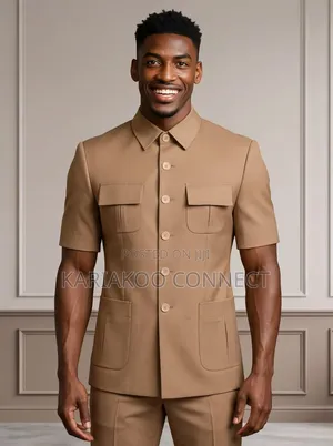 Brown Buttons Suit